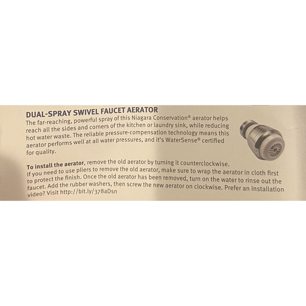 Water Sense High Efficiency Faucet Nozzle - Max Flow Rate 1.5 GPM N3115P - Picture 6 of 6